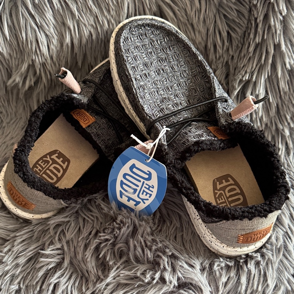 Hey Dude women’s Slip ons - Black and Gray